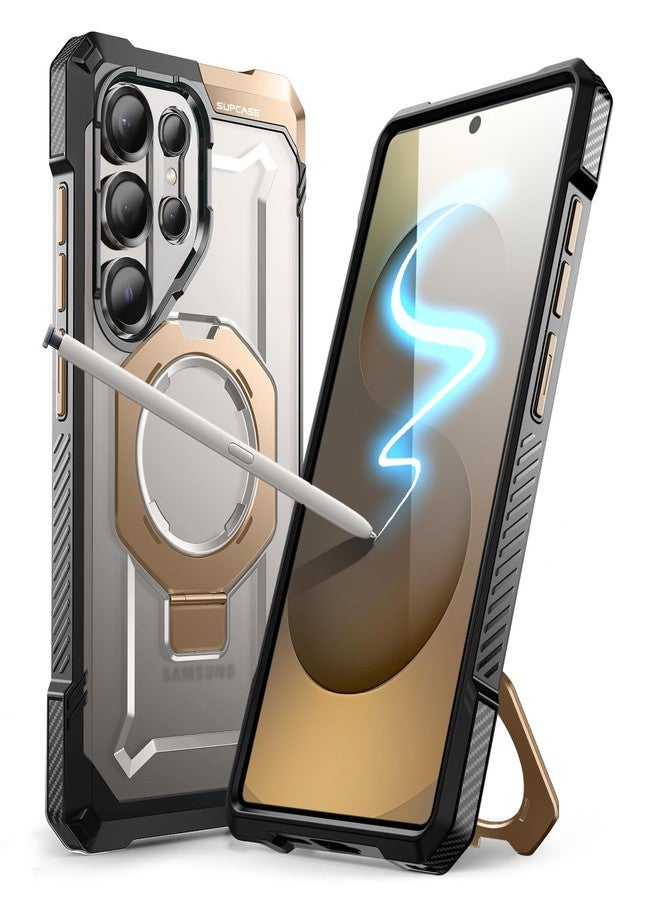 SUPCASE for Samsung Galaxy S25 Ultra Case with Stand (Unicorn Beetle Grip), [S Pen Friendly] [Compatible with MagSafe] [Military-Grade Protection] Magnetic Translucent Back Phone Case, Rosegold - Image 1