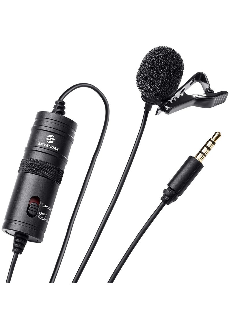 ELTRAZONE M1 Lavalier Microphone - Professional Clip-On Mic for Clear Audio Recording (Black) - Image 1