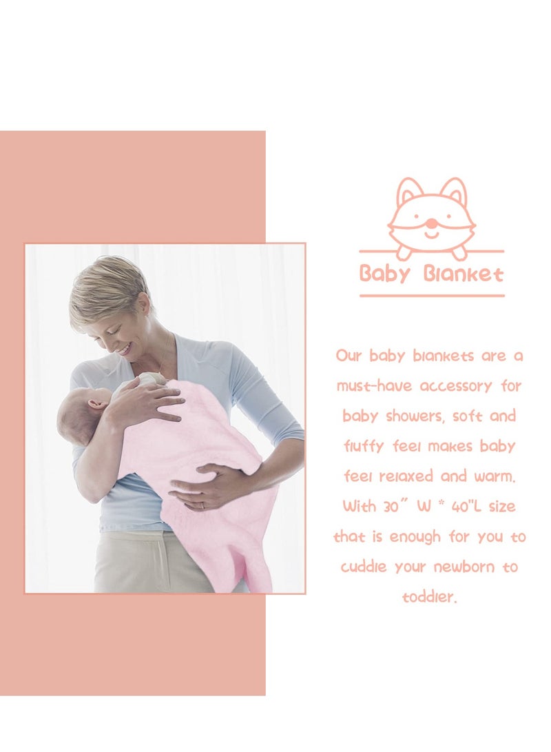 Baby Gift Basket, Newborn Gift Set with Baby Blanket Baby Rattle, Newborn Baby Gift Set, Newborn Baby Gifts, Medium Baby Gift Basket Kit for Expecting Moms(PINK) - Image 2