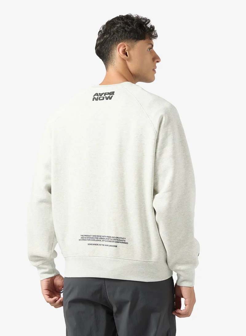 AAPE Moonface logo crew neck sweatshirt