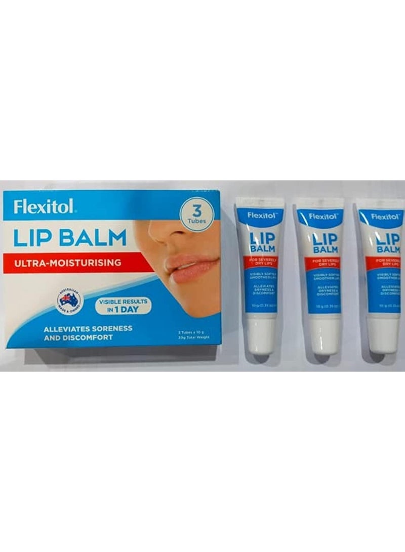 Flexitol Lip Balm 10g (3 Pack)