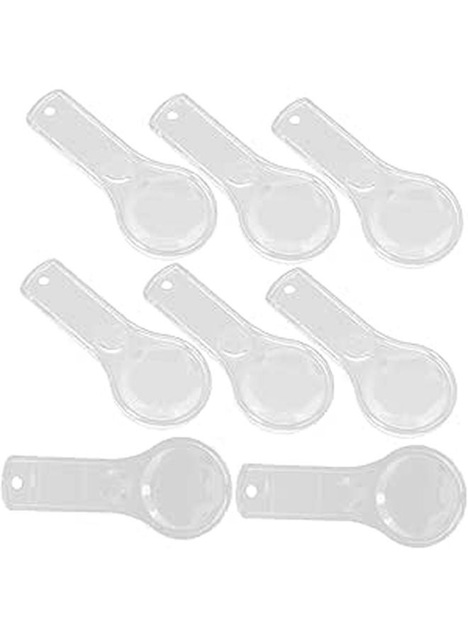 8Pcs Mini Handheld Magnifying Glass Set with 5X Lens for Reading Insect Observation Science Education - Image 1