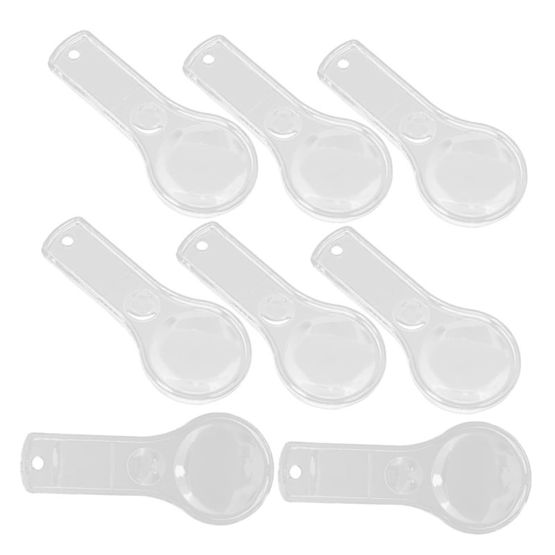 8Pcs Mini Handheld Magnifying Glass Set with 5X Lens for Reading Insect Observation Science Education - Image 2