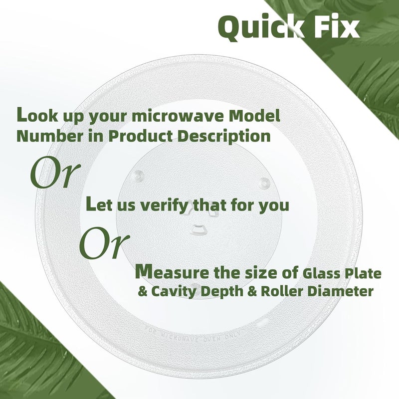 Gemroom 15 Inch Microwave Glass Plate Replacement Compatible with Samsung Microwaves DE63-00806A - Image 2