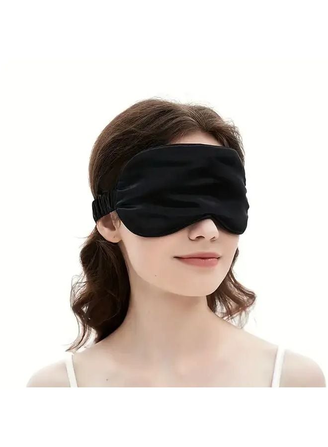 قناع النوم ثلاثي الأبعاد القابل للتعديل، مريح ومانع للضوء، أسود اللون - Image 2