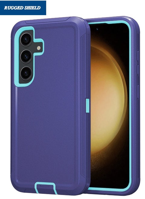Samsung Galaxy A'55 5G Case, Samsung A'55 Durable Shockproof 3-Layer Heavy Duty Case, [Full Protection][Shockproof] [Drop-Proof] [Dust-Proof], Cover for Galaxy A'55 5G 2024 (Purple SkyBlue)