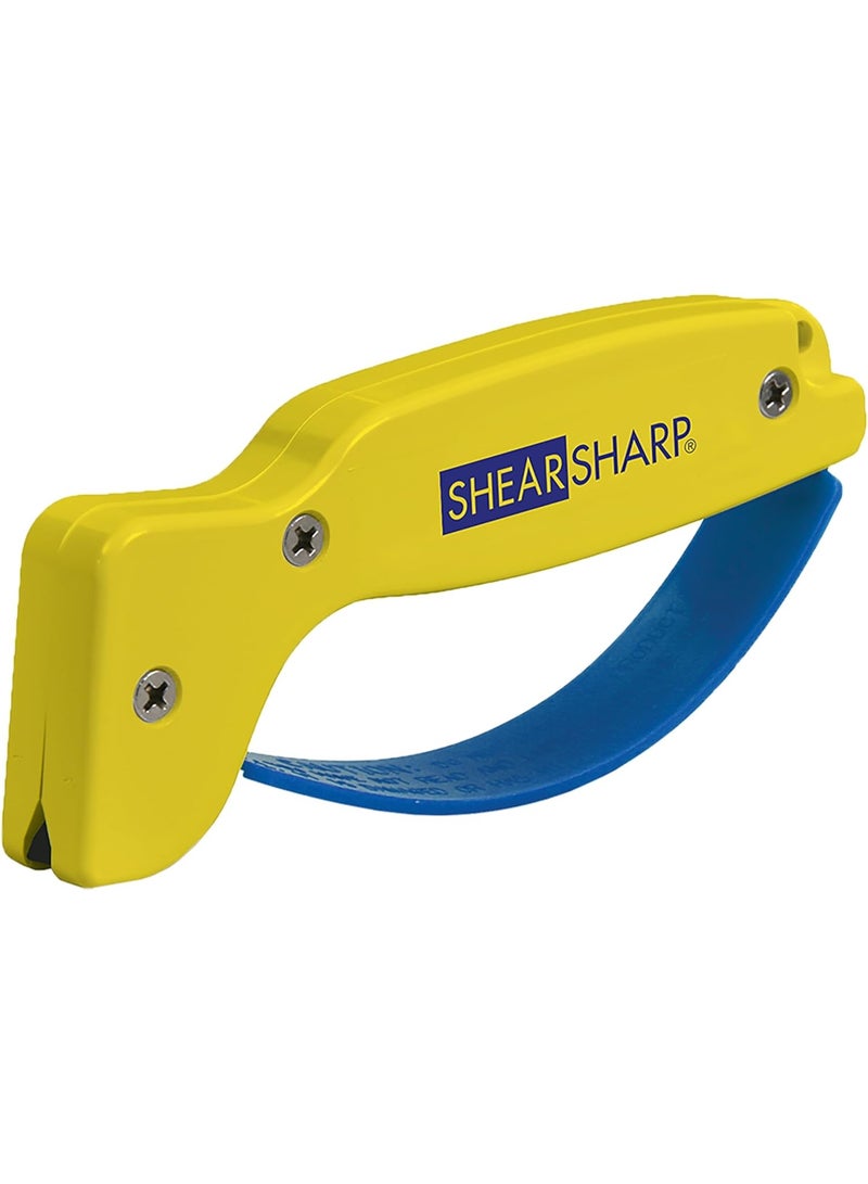 AccuSharp AccuSharp ShearSharp Scissors Sharpener, Diamond-Honed Tungsten Carbide Blade Sharpening Tool for Scissors, Garden Shears, Kitchen Shears, Hedge Clippers, Yellow - Image 1