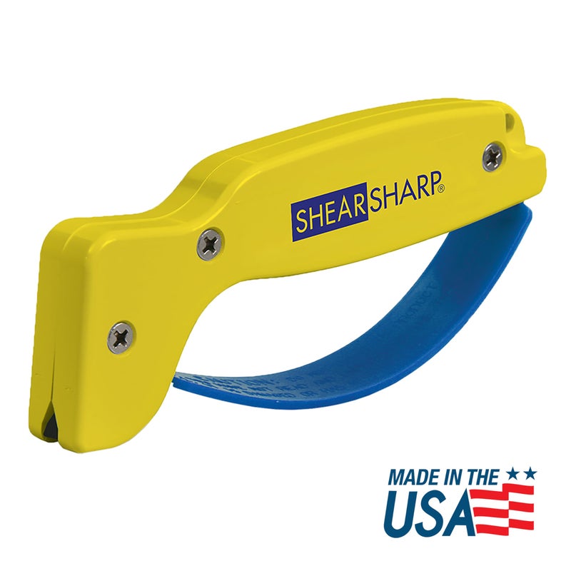 AccuSharp ShearSharp Scissors Sharpener, Diamond-Honed Tungsten Carbide Blade Sharpening Tool for Scissors, Garden Shears, Kitchen Shears, Hedge Clippers, Yellow - Image 2