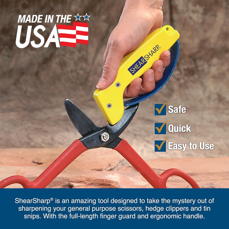 AccuSharp ShearSharp Scissors Sharpener, Diamond-Honed Tungsten Carbide Blade Sharpening Tool for Scissors, Garden Shears, Kitchen Shears, Hedge Clippers, Yellow - Image 5