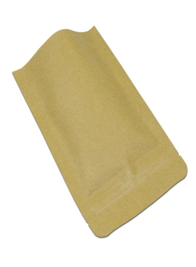 MITOB Mylar Bag Kraft Paper Foil Inner Self Standing Resealable Zipper Lock Pouch Food Stand Up Bags for Zip Packing Candy Lock (50, 5.1x8.3 inch) - Image 3