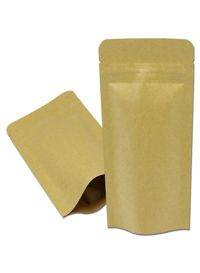 MITOB Mylar Bag Kraft Paper Foil Inner Self Standing Resealable Zipper Lock Pouch Food Stand Up Bags for Zip Packing Candy Lock (50, 5.1x8.3 inch) - Image 1