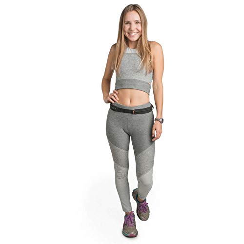 SPIbelt Double Pocket Running Belt, Women Men, Expandable Dual Pockets, Adjustable Waist, No Bounce, Black with Black Zipper - Image 3