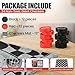 Bolaball 3in1 Jumbo Checkers Tic Tac Toe Game Set with Carry Bag Giant Outdoor Board Games for Kids Adults Family Games Reversible 13 x 13 Board 24 EasyGrip Chips - Image 4