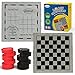 Bolaball 3in1 Jumbo Checkers Tic Tac Toe Game Set with Carry Bag Giant Outdoor Board Games for Kids Adults Family Games Reversible 13 x 13 Board 24 EasyGrip Chips - Image 2