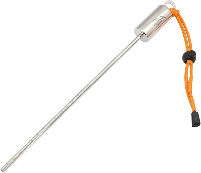 Orange Diving Rattle Pointer Rod 316 Stainless Steel Underwater Probe with Hand Strap - Image 1