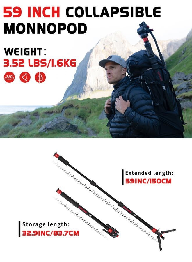 Ifootage Cobra 3 A150S Monopod Strike with fluid head, 159.9 cm camera monopod with pedal lock, fast height adjustment (A150S and Komodo K5S) - Image 4
