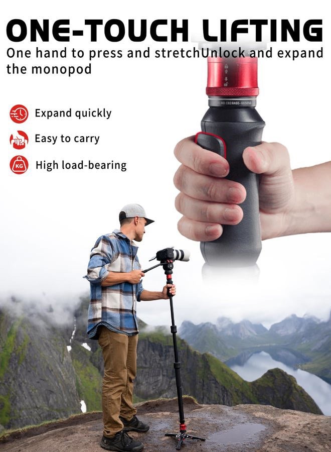 Ifootage Cobra 3 A150S Monopod Strike with fluid head, 159.9 cm camera monopod with pedal lock, fast height adjustment (A150S and Komodo K5S) - Image 2