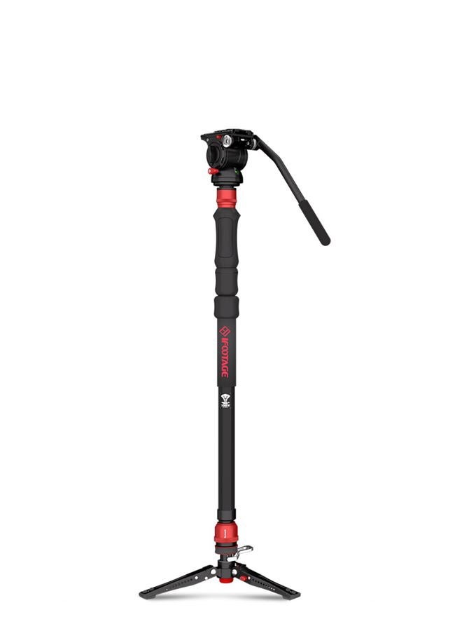Ifootage Cobra 3 A150S Monopod Strike with fluid head, 159.9 cm camera monopod with pedal lock, fast height adjustment (A150S and Komodo K5S) - Image 1