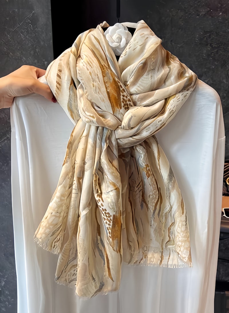 عباءة طويلة بأزرار مقاومة للرياح والشمس والرمال، بتصميم عرقي، متعددة الاستخدامات، ملابس خارجية للسفر لالتقاط الصور، رقيقة (180*90 سم/71*35 بوصة) - Image 3