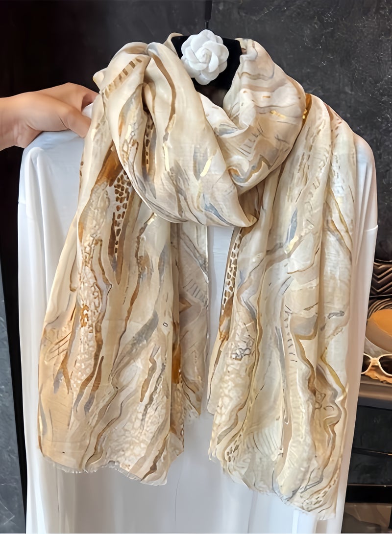 عباءة طويلة بأزرار مقاومة للرياح والشمس والرمال، بتصميم عرقي، متعددة الاستخدامات، ملابس خارجية للسفر لالتقاط الصور، رقيقة (180*90 سم/71*35 بوصة) - Image 4