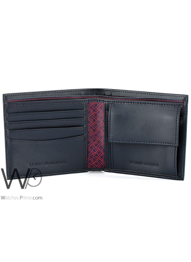 Tommy Hilfiger Plus Tommy Hilfiger Men's Purse Blue Original Leather Printed Hilfiger  - Image 4