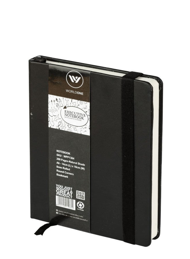 WORLDONE PU Leather Hard Cover Executive Journal Notebook with 80 gsm, Acid Free Natural Shade 224 Pages, Elastic Closure, Ideal for Corporate gifting, Assorted Color As Availablity, Size B5, Pack of 1. - Image 3