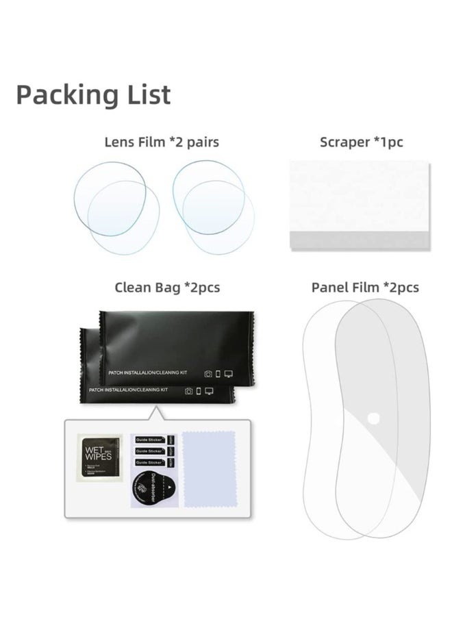 Generic VR Headset and Glasses Protective Film Set for PICO 4, HD Anti-scratch Soft Film Cover for Clear View VR Glasses Lens Film  - Image 3
