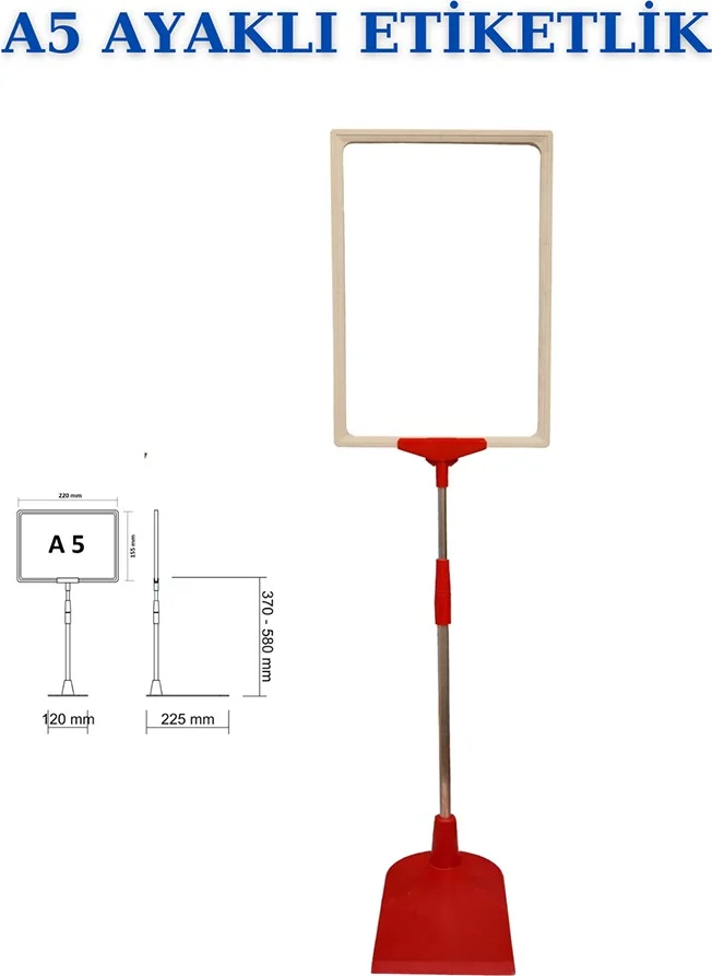 İstanbul Manken Istanbul Mannequin 1 Piece Red White A5 Footed Tag Holder Basket Tag Framed Tag Holder Donkey Hanger Tag