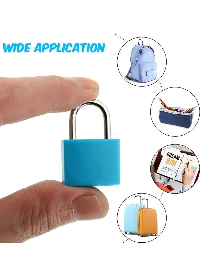Goolsky Multipack 4 pcs Durable Metal Padlocks - Small Multicolor Keyed Locks for Luggage, Gym & School Security - Image 4