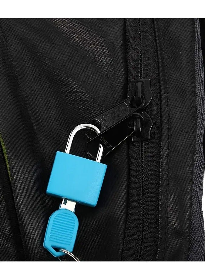 Goolsky Multipack 4 pcs Durable Metal Padlocks - Small Multicolor Keyed Locks for Luggage, Gym & School Security - Image 2