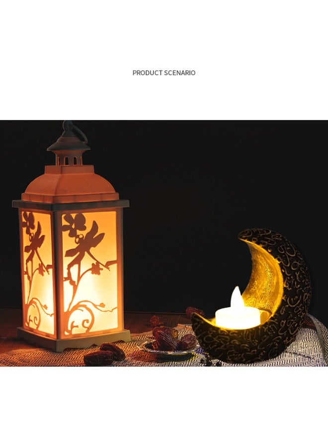 Retro Three-Color Candle Holder, Home Decoration Candle Holder Ornaments, Specially Used for Holiday Party Celebrations During Ramadan And Eid Al-Fitr