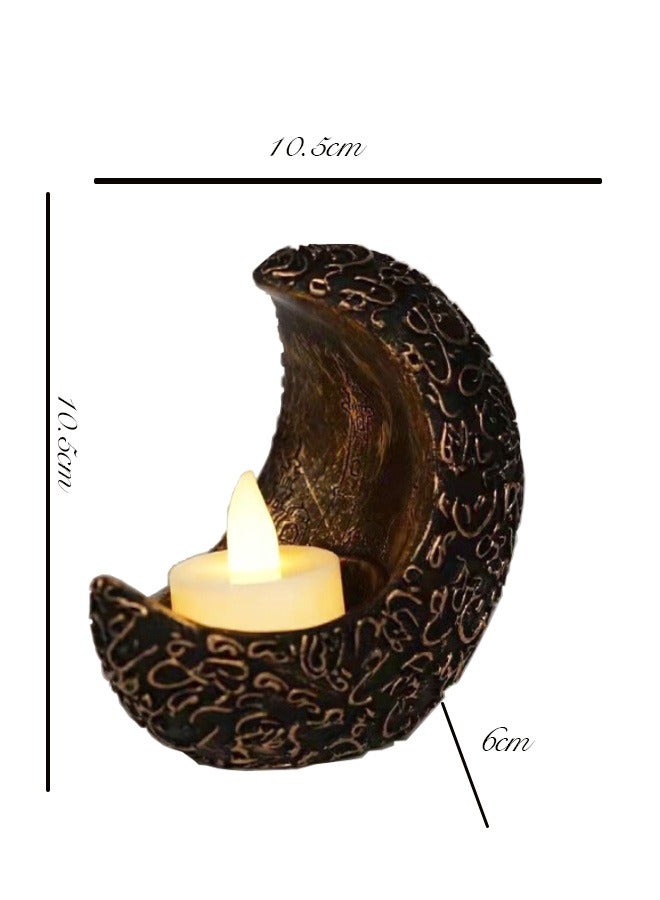 Retro Three-Color Candle Holder, Home Decoration Candle Holder Ornaments, Specially Used for Holiday Party Celebrations During Ramadan And Eid Al-Fitr