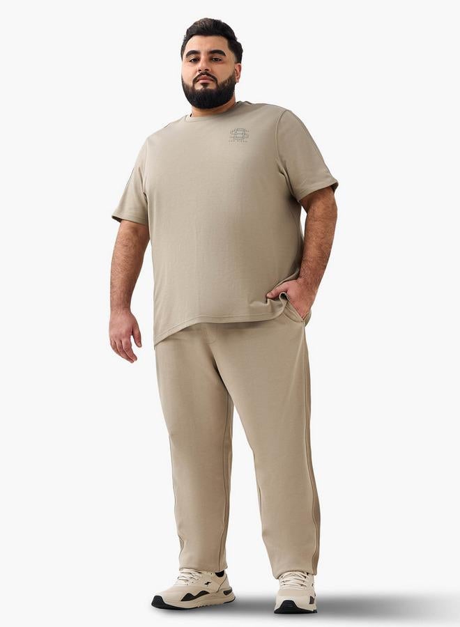 ماكسيم تيشيرت رجالي بياقة دائرية وأكمام قصيرة بتفاصيل شريط جاكار - Image 2