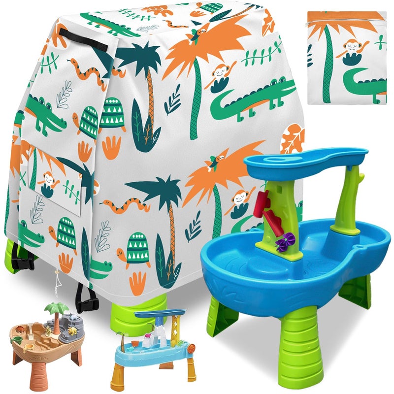 Intoypad Kids Water Table Cover for Step2 Rain Showers Water Table Accessories Outdoor Toys Waterproof Sunshade Dust Cover for Toddlers 13 Outdside Step 2 Watertable Toys for Kids Ages 35 - Image 2