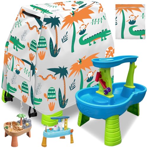 Intoypad Kids Water Table Cover for Step2 Rain Showers Water Table Accessories Outdoor Toys Waterproof Sunshade Dust Cover for Toddlers 13 Outdside Step 2 Watertable Toys for Kids Ages 35 - Image 1