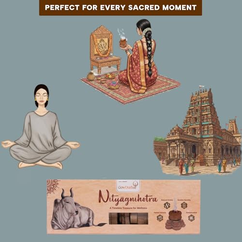 GOW DURBAR GowDurbar Nityagnihotra Natural Havan Cakes 18 Pieces | Vedic Agnihotra Samagri with 16 Sacred Herbs & Desi Cow Panchagavya | Low Smoke| for Pooja, Havan, Meditation & Home Purification - Image 5
