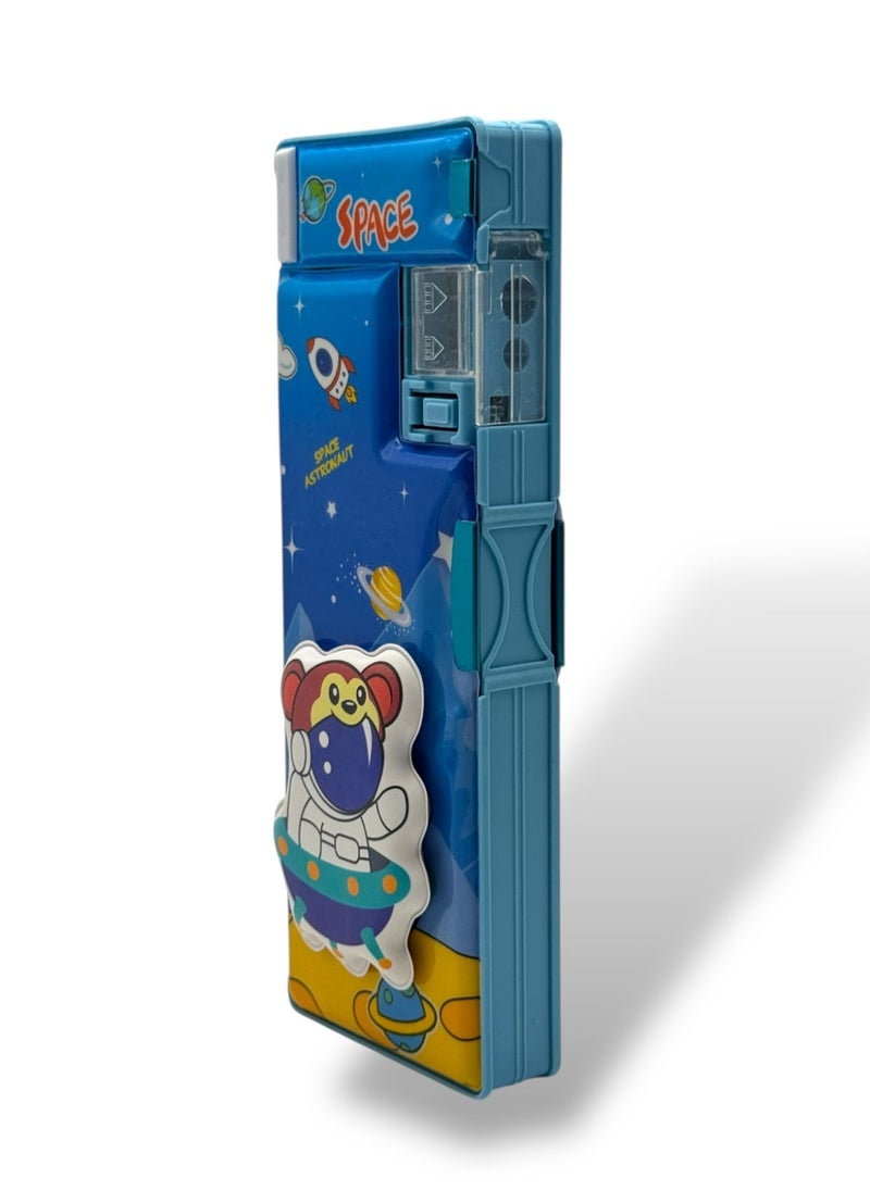 QSHOP QSHOP® 3D Cartoon Pencil Case Cute Cartoon Pencil Case Organizer Box for Boys with Multifunctional Sharpener for Kids Girls  - Image 3