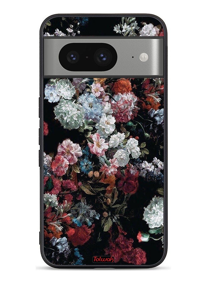 Tolwak Google Pixel 8 Protective Case Cover Vintage Roses - Image 1