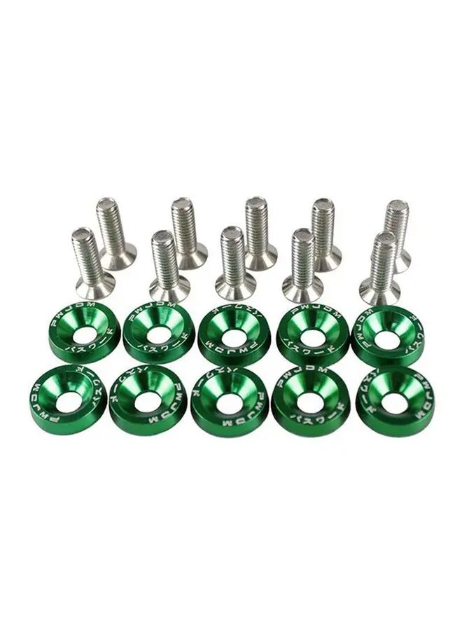 Golden Color Car Modification Kit 10pcs Hex Fasteners Fender Washers Bumper Engine Screws With M6 Bolts - Image 2
