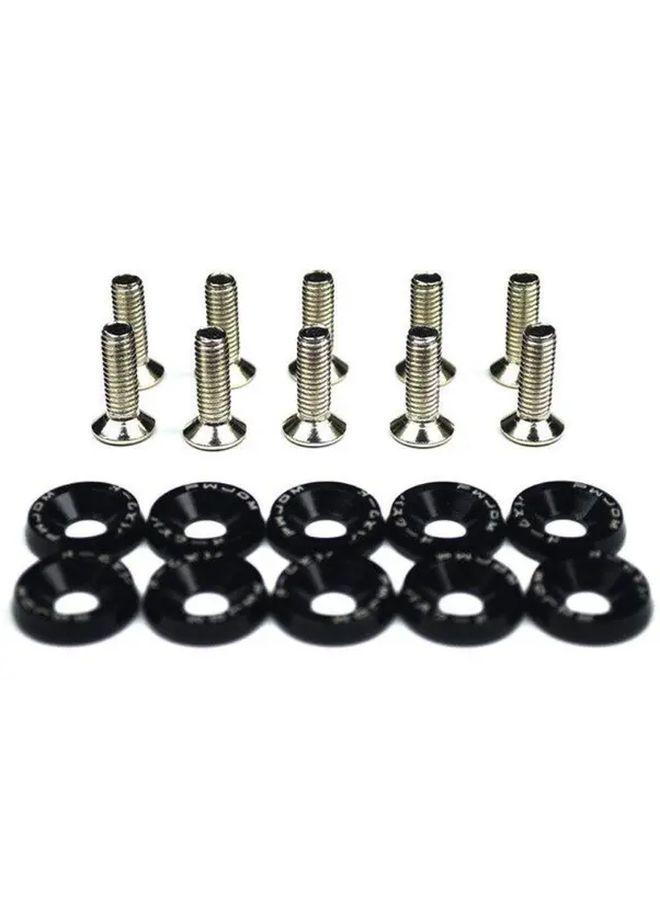 Golden Color Car Modification Kit 10pcs Hex Fasteners Fender Washers Bumper Engine Screws With M6 Bolts - Image 3