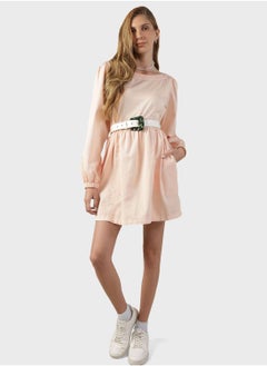 American Eagle Balloon Sleeves Skater Denim Dress  - Image 1