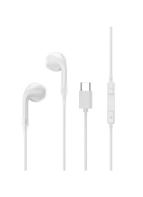 In-ear Wired Headset For Apple Android Vivo Huawei OPPO Xiaomi Type C Flat Head Call Headset-Color:[type-c Interface] Bare Metal