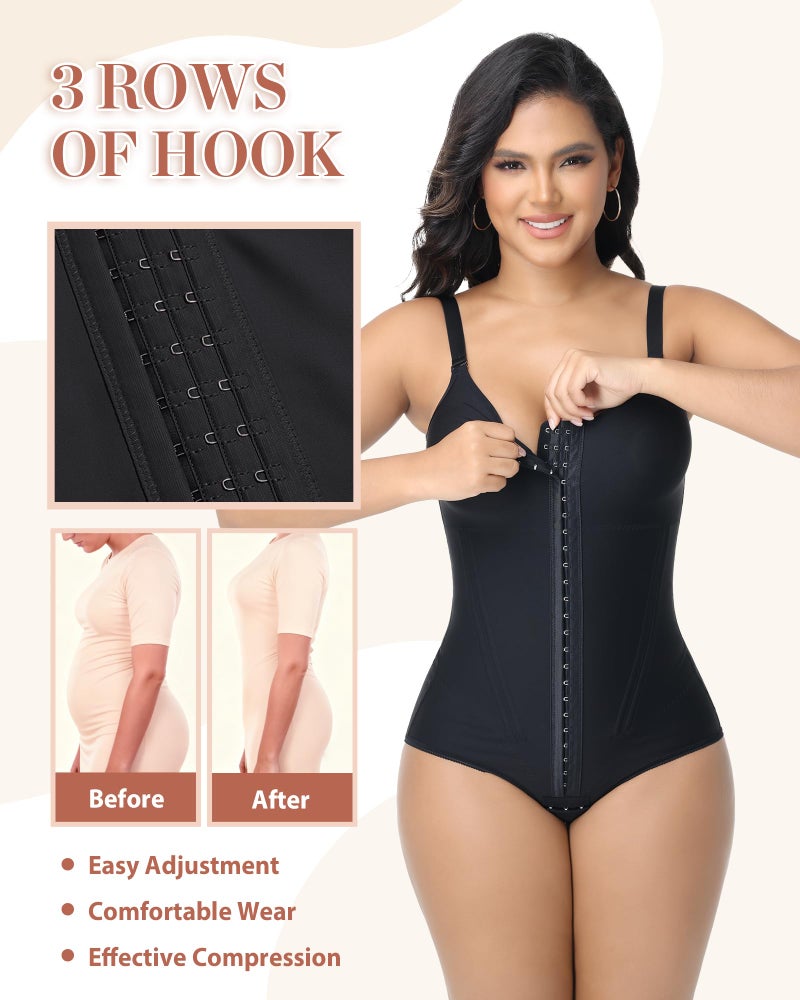 SHAPSHE Curvy Fajas Colombianas Moldeadoras Postpartum High Compression Garment Tummy Control Black L - Image 3