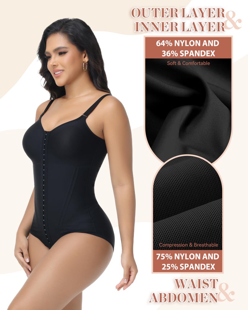 SHAPSHE Curvy Fajas Colombianas Moldeadoras Postpartum High Compression Garment Tummy Control Black L - Image 5