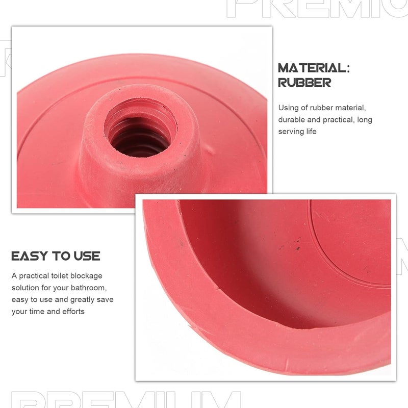 klarako Toilet Plunger 2Pcs Replacement Force Cup Head Rubber Clog Remover Unclogger Tool for Kitchen Sink Bathroom Toilet Shower Tub Plunger Head - Image 3