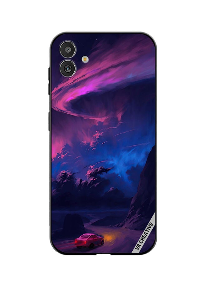 VR CREATIVE Protective Case Cover For Samsung Galaxy F14 Car On Empty Road Design Multicolour - Image 1