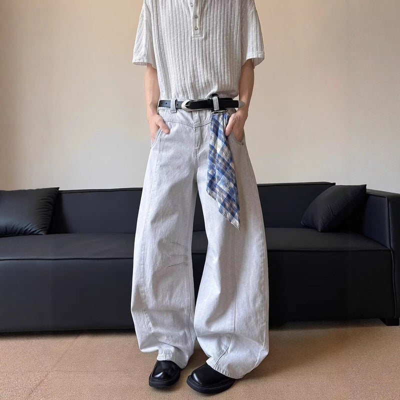 Unisex Classic Denim Jeans Loose Fit Daily Outdoor Wear - Image 4