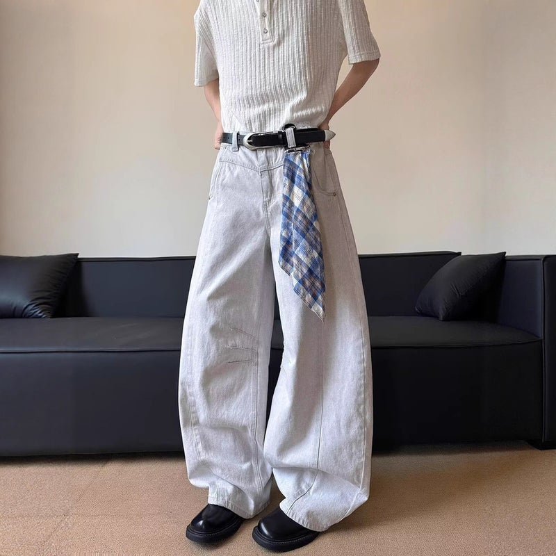 Unisex Classic Denim Jeans Loose Fit Daily Outdoor Wear - Image 3