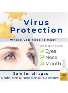 SkinSmart Antimicrobial SkinSmart Facial Cleanser Spray to Remove Viruses and Bacteria Around Eyes, Nose and Mouth, Fight Maskne, 2 oz Spray (3 Pack) Non-Irritating Hypochlorous Spray  - Image 4