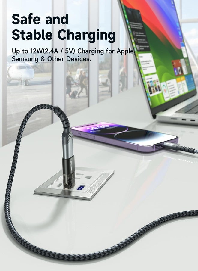 JSAUX USB Data Blocker & USB C Data Blocker (4-Pack), Transparent Type A & Type C Data Blocker Only for Charge, Protect Against Juice Jacking, Refuse Hacking Provide Safe Charging, Black - Image 4